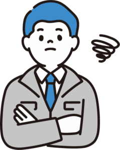 困っている男性